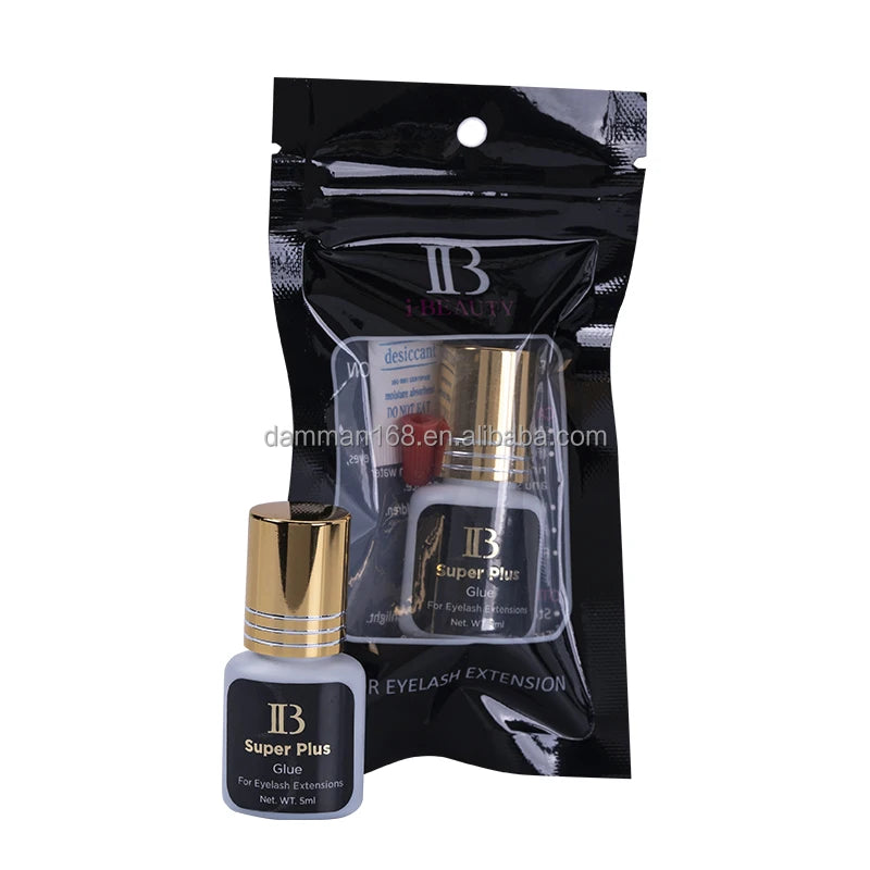 5 ml Korea IB Super Plus Glue 0.8s Fast Dry Eyelash Extension Glue Black OEM ODM Custom Logo Strong Lash Adhesive Glue