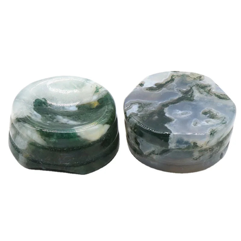 HZ Wholesale Natural Moss Agate Crystal Sphere Stand Gemstone Sphere Holders for Home Decoration