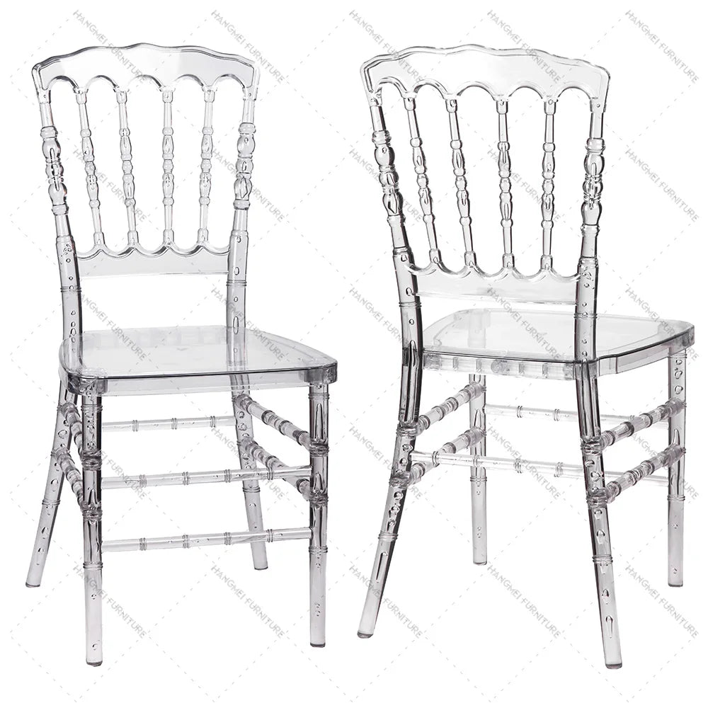 clear Resin Napoleon Chair for Wedding