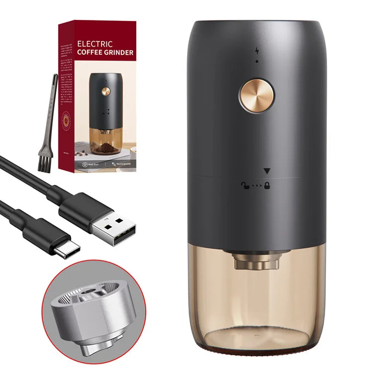 New Arrival Automatic Portable Commercial Type C Rechargeable Burr Electric Coffee Bean Mills Grinder