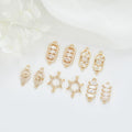 DIY Jewelry Findings 14K Gold Plated Cubic Zirconia Diy Bracelet Connectors Jewelry Accessories