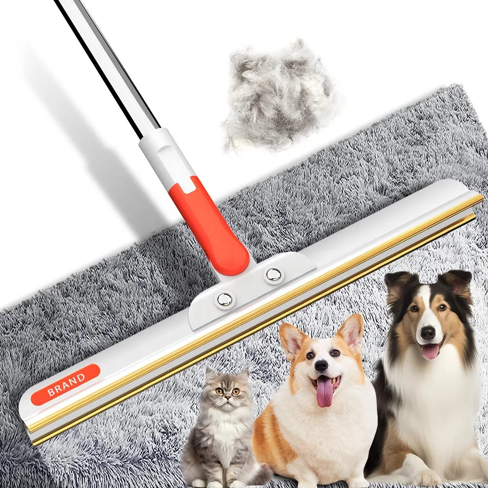 2024 Adjustable Long Handle Reusable Carpet Rake Pet Supplies for Hair Removal Grooming Tools Type