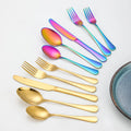 20-Piece Stainless Steel Flatware Set Mirror Finish Dinnerware Including Knife Fork Coffee Spoon Dishwasher Safe Business Gifts