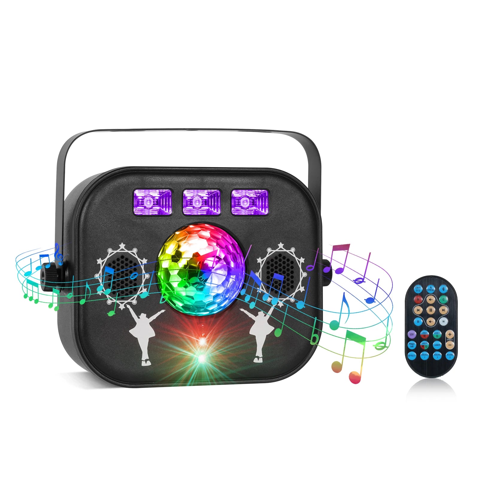 60W Strobe Magic Ball Laser Light Black Lamp Speak Lighting for Nightclub Small Party KTV Bar Red Green Lazer Lights