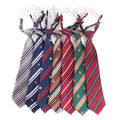 Easy Wear Elastic 33cm School Tie Girls Custom School Uniform Ties With Logo Stripe Necktie for Children Girls Boys