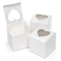 High Quality Gift Candy Heart Shape Window Box With Handle Optional