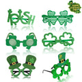 2023  St Patricks Clover Glasses for Adults Irish Festival Plastic Glasses Party Decorations