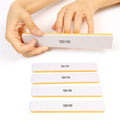 Double Sided Sandpaper Rectangle Nail File Orange 100/180 Grit Nail File Custom Logo