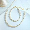 Fashion Fine Gold Plated Jewelry Set Natural Pearl Charm Jewelry Set