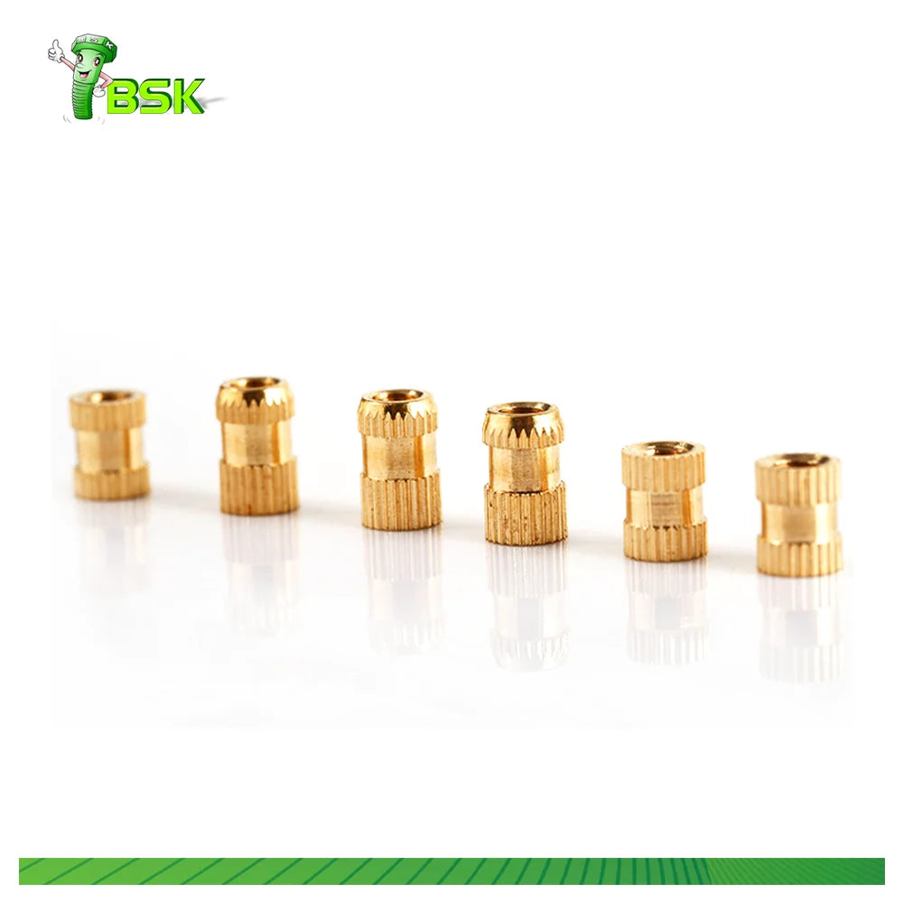 Double Twill Hot Melt Insert Nut Copper Nuts Brass Unc 1 /4 -20 Threaded Ultrasonic Inserts