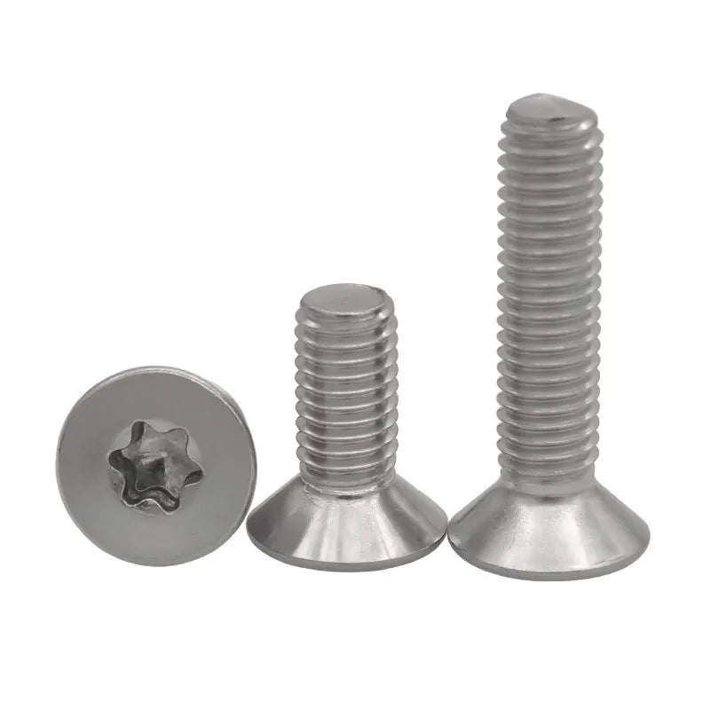 5/50pcs M1.6 M2 M2.5 M3 M4 M5 M6 M8 M10 304 A2-70 Stainless Steel GB2673 Six-Lobe Torx Flat Countersunk Head Screw Six Lobe Bolt