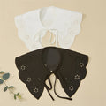 Factory Direct Elegant Water-Soluble French Lace Detachable Collar with Double Wisps of Flowers Embroidery Spot Supply