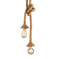 Hanging Lamp Pendant Light Hemp Rope Vintage Lamp for Home Restaurant Cafe Bar