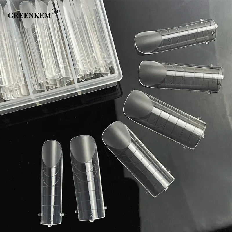 3Type Nail Extension Arched Top Forms Quick Building Mold Dual Forms Square  Stiletto Coffin Upper Nail Forms