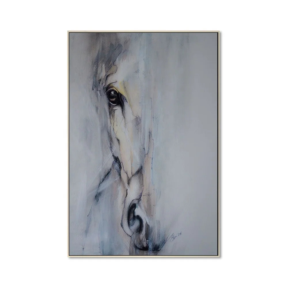 Handpainted Horse Oil Paintings on Canvas for Home Hotel Cafe Office Wall Decoration
