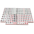 38# Chinese Mahjong Set 156 Tiles Blue/Green Box