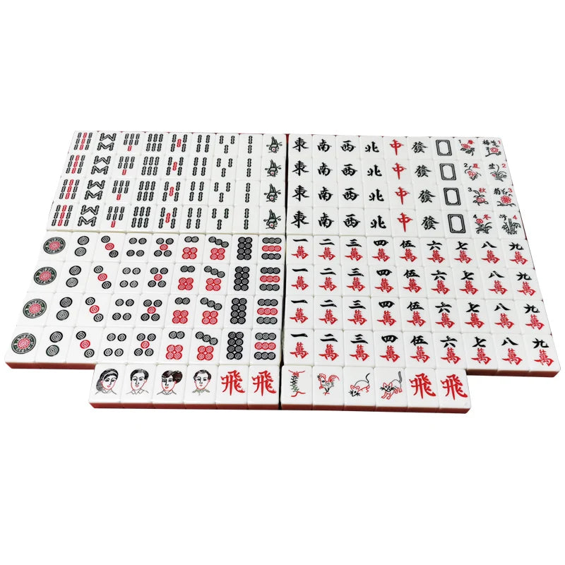 38# Chinese Mahjong Set 156 Tiles Blue/Green Box