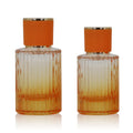 RTS 30ml 50ml Round Gradient Color Black Red Pink Clear Refillable Glass Perfume Bottles With ABS Cap