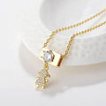 Girl Accessories 18K 18 Karat Real Gold Plated Jewelry Chains Girls Jewelry Kids Cute Necklace Pendant