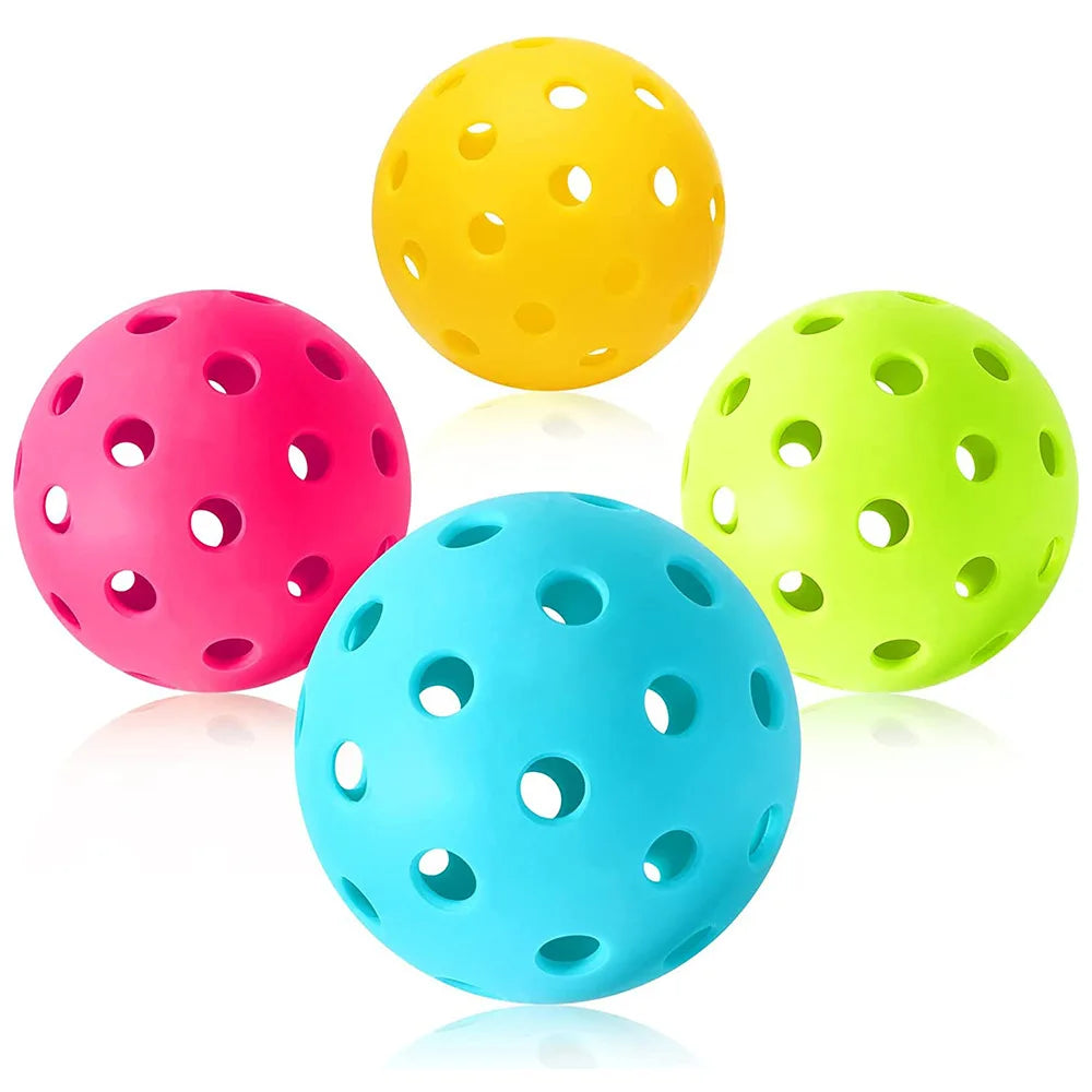 4-Ball Pack USAPA Approved Soft PE Plastic Pickleball Balls 40-Hole Rotation Fast Durable Box Children Adults Training Sport Use