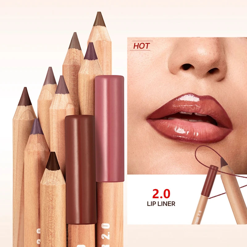 Free Sample Wholesale Makeup Waterproof Long Lasting Lip Liner Pencil Private Label Hot Selling Vegan Creamy Matte Lipliner Pen MegaBDM