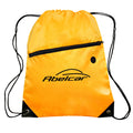 Cangnan Perfect Bags Hot Sale Custom Logo 210D Polyester Drawstring Backpack with Zip Pocket for Advertising Promotion