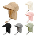 Landfond Kids Boys Sun Hat Toddler UV Protection Beach Hats Summer Kids Neck Flap Wide Brim Fishing Hat