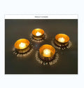New Iron Projection Candlestick Home Letter Candlestick Eid Mubarak Ramadan Home Decoration Crafts