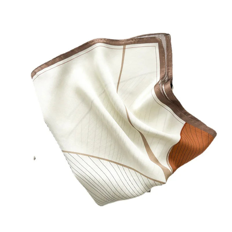 Women's 100% Silk Square Scarf Elegant and Versatile Printed Pattern Spring-Themed Wholesale MegaBDM