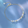 S925 Sterling Silver Irregular Iridescent Round Beads Bracelets Jewelry for Women Girls Gift Accessories YB-XY-221