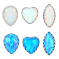 Lotus Wholesale ASTM F136 G23 Titanium Opal Piercing Push in Threadless Ends Top Ear Piercing Fine Jewelry for Women Men