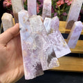 Kindfull Wholesale Natural High Quality Crystal Crafts Pink Amethyst Tower Points for Gift