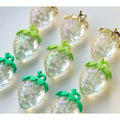 Sweet 17*20mm Clear Fruit Strawberry Charm Colorful Acrylic Beaded for Diy Necklace Bracelet Earring Craft Jewelry Accessories