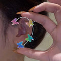 SC Wholesale Butterfly Ear Cuff Earrings Creative Wrapped Climber Earrings Fairy Shiny Gradient Glitter Butterfly Ear Cuff Women