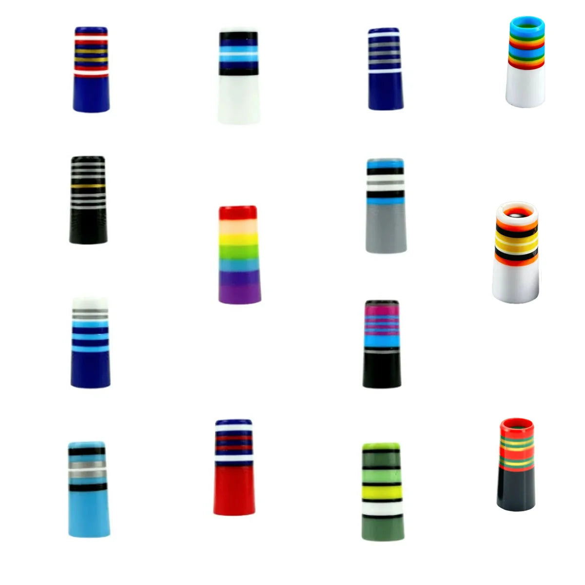 9.1*30*14mmmm 0.355 inch multi color with multi assorted color strips with colored ring plastic ferrule for golf club assembly