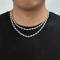 Micro Pave Shiny Zircon Baguette Tennis Chain Necklace Gold Plated Tennis Link Chain Bracelet Charm Hiphop Jewelry