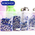 BOBOHOO Popular Flatback Glass Rhinestones Blue Series Non Hotfix Rhinestone Crystal Stone for Dance Costumes Handbags Nails DIY