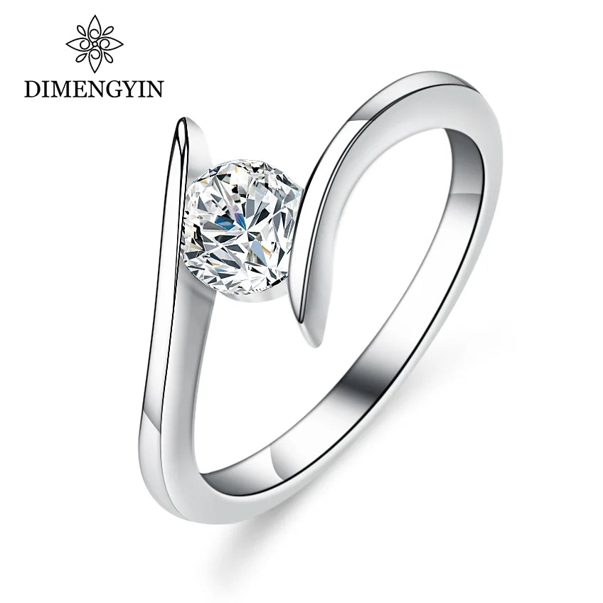 GRA Certified Luxury Fadeless Wedding Ring Set 0.5CT 925 Silver VVS1 D Custom Moissanite Ring for Women