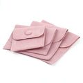 Custom Logo Microfiber Jewelry Pouch Snap Fastener UV Advantage Velvet Material Watch Packaging Embossed Industrial Paper Folder
