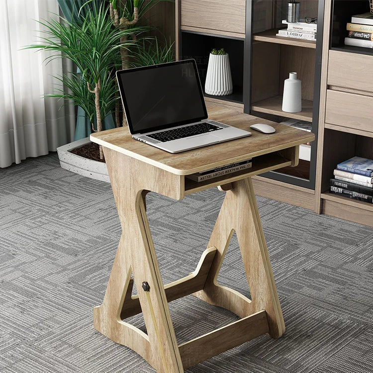 Wooden Movable Laptop Table Simple Design Wood Desktop Height Adjustable Bed Sofa Side Computer Notebook Laptop Desk Table