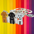 Poodle Teddy Dog Pendant Keychain Girls Alloy Car Key Ring Bag Charm Personalized Animal DIY Accessories Couple Lover Gift Dog