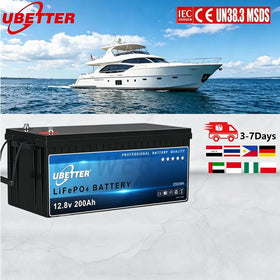 Eu Pl Stock 12V 24V Lifepo4 Battery 50AH 100Ah 200Ah Deep Cycle With BMS Bluetooth Lithium Battery Pack for Solar Rv Golf Cart