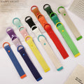 Korean Style INS  Luggage Card Hand Various Color Travel Bag Hanging Decoration Streamers Canvas Key Ring  for Mini Patch