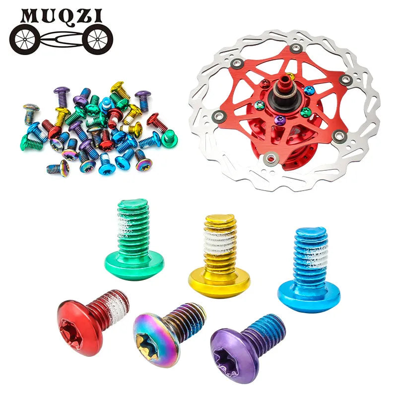 MUQZI Bike Disc Brake Rotor Fixing Bolt T25 M5x9mm Brake Disc Screws Torx Bolts