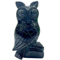 Natura Crystal Obsidian Animals Carving Craft Big Crystal Polished Black Obsidian Owl for Dec