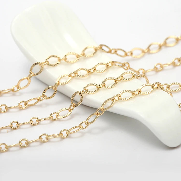 Wholesale 14K Gold Plated O Shaped Clavicle Chain for Jewelry Making Necklaces Bracelets Accessories