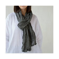 Wholesale Fashion Women's Linen Scarf Shawl Pure Solid Color Washed Crinkle Hijab Scarf Square Style for Spring Season