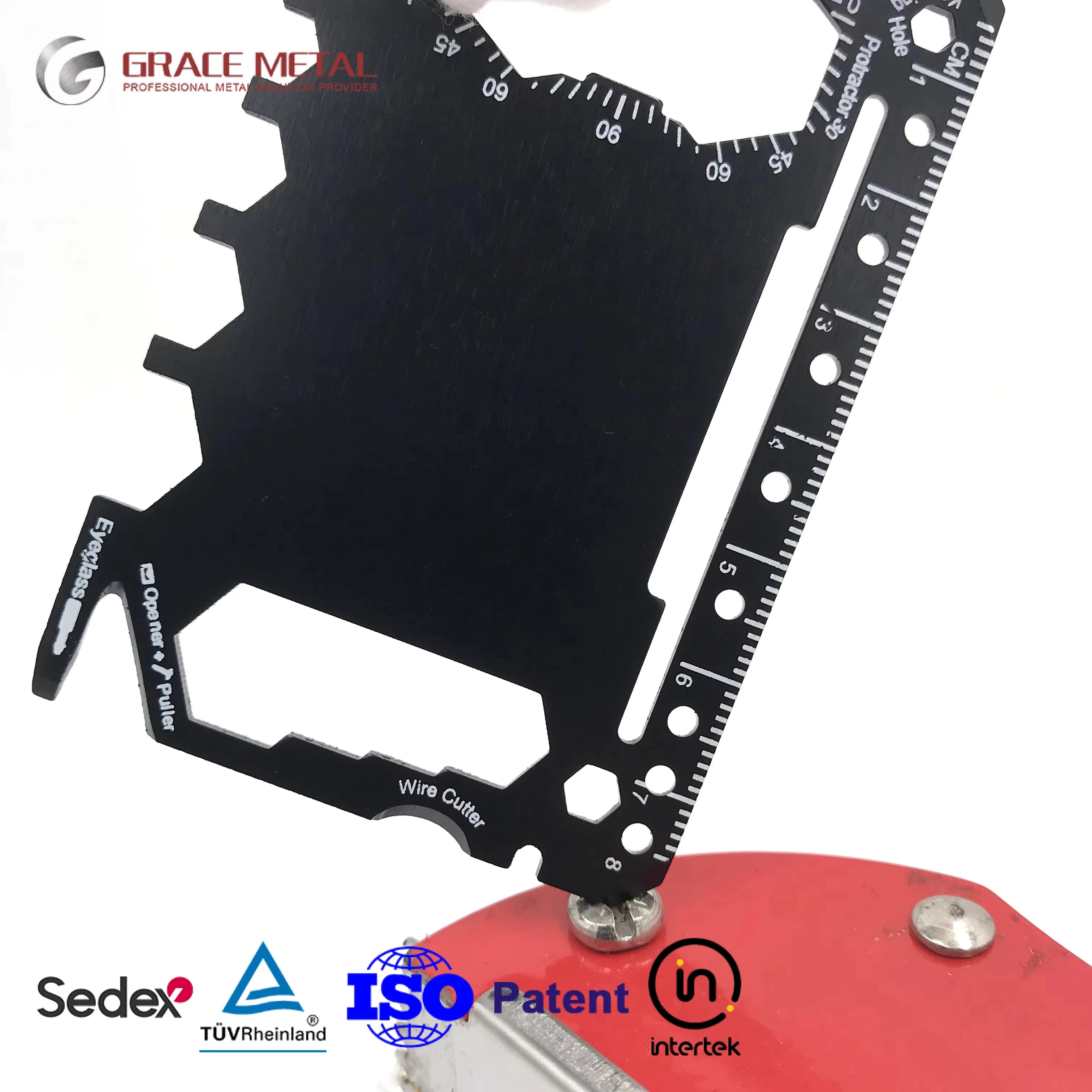 Survival 46- In- 1 Outdoor Metal Swiss Wallet Business Pocket Multitool Credit Card