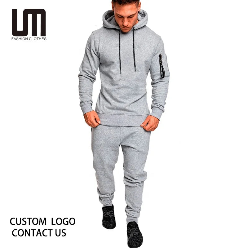 Liu Ming Custom Printed 2025 New Arrival Men Tracksuit Sport Hoodies Sweatshirts Pants Two Piece Set Outdoor Casual Jogging Suit