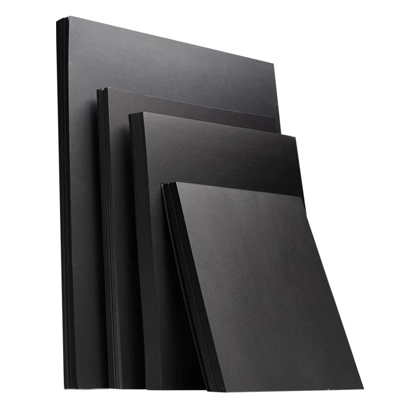 Hard Cardboard Paper Sheet A4 Paperboard Black Cardstock Craft Packaging Paper 80gsm 120gsm 160gsm 180gsm 230gsm 300gsm